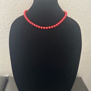 Elegant Red Beaded Necklace